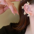 Golden butterfly ear cuff set with sparkling zircon stones for elegant women decoration - 86# Gold Butterfly Only (Without Left Ear)