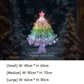 Colorful chalk art Christmas tree static window decal with Merry Christmas text - Static Cling No Glue / Small [45*60CM]