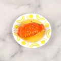 Miniature realistic resin chicken wings model in a white plate for play food collection - Mini Chicken Mid-Wing - No Keychain