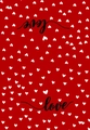 Absorbent kitchen dish towel with red love heart pattern and handwritten Love script - Full Print White Hearts Red Love(MB1-10)