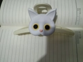 Pinza per capelli bianca a forma di gatto per acconciature nella parte posteriore - Molletta gatto bianco (13CM)