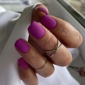 Matte purple and magenta square press-on nails with an elegant velvet finish - Matte Purple Style (JP3200) - Glue Type