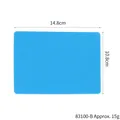Blue rectangular silicone mat for DIY resin crafts, dimensions 14.8cm x 10.8cm, approx. 15g - 14.8cmx10.8cm / Blue