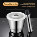 Mortaio e pestello grande in acciaio inossidabile 304 con coperchio trasparente e fondo antiscivolo - 17cm Conico Approfondito