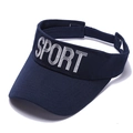 Visera azul marino con bordado SPORT blanco para correr al aire libre y deporte - Azul marino