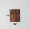 Solid walnut wood earring display card with dimensions 6x4.5cm for jewelry presentation - Black Walnut / 3-Hole Black Walnut Card / 6cm x 4.5cm