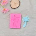 Detailed pink silicone mold for DIY coconut tree fondant cake decorations and crafts - Coconut Tree Style / Pink
