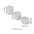 Three-piece silver jewelry display stand set with different heights for three rings - Cylinder Ring Stand 3-Piece Set (Silver)