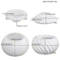 Tableau des tailles détaillé pour moule en silicone bougie spirale avec dimensions - Moule d'ensemble de 2 pièces de tasse de bougie en spirale