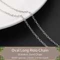 Chaîne en O en acier inoxydable argenté de 1,6 mm pour bijoux DIY, 1 mètre - Chaîne O Longue Ronde 1,6mm 1m