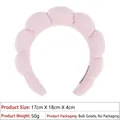 Pink twisted cloud sponge headband for washing face with soft knit texture - 27# Light Pink Style