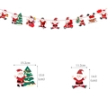 Weihnachtsgirlande-Set mit Weihnachtsmann-Motiven in verschiedenen Posen und Maßen - Seillänge 3M / Cartoon Weihnachten Banner 11