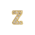 Classic 18k gold letter Z pendant with micro-inlaid cubic zirconia sparkling finish - Letter Z