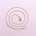 Detail of gold snake chain necklace with lobster clasp and adjustable extender - Gold Round Snake Chain