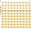 120-piece golden hair braid rings set with leaf and hollow metal charms for women - 100PCS (Bag) / Gold