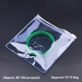 Thick PVC clear jewelry zip lock bags 15x15cm for jade bracelets 80-100 count - 15*15cm (100 Pcs)
