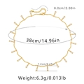 Dettaglio collana a catena ondulata in oro 18 carati con ciondoli in zircone e dimensioni - Stile Zircone Rettangolare (KN0202-1)