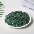 Pietre di avventurina verde naturale lucidata impilate in un piatto decorativo - 7-9mm 100g