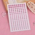 Autocollants de visage larmes de papillon en strass rose avec tailles variées sur planche - Rouge Rose Tailles Assorties