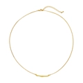 Minimalist gold necklace with an irregular organic lava-style bar pendant detail - Gold Choker Necklace 40cm / 40CM