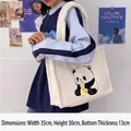 White plush panda tote bag with shoulder strap, size 35x30x13cm for women - Style 5 Cartoon Panda Handbag