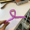 Pinza per capelli viola minimalista da 13cm in resina con design a anello intrecciato - 13cm Tipo appendino / Viola fiore