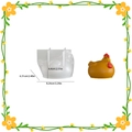 3D chicken silicone mold for resin crafts and Easter candle making with size details - Hen - Small