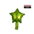Green star-shaped foil balloon with metallic finish in 5-inch size for party decoration - 5-inch Star Green