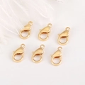 Golden alloy lobster clasp set for DIY jewelry making and handmade necklace accessories - 20 Pcs/Pack / KC Gold
