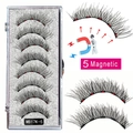 Reusable 5-magnet false eyelashes set MB17K-5 with 5 pairs in acrylic box - MB17K-5 / 5 Pairs Eyelashes (No Tools)