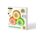 Magnetic fidget ring set for stress relief in orange, yellow and green colors - Mixed Colors (Orange+Yellow+Green) 3pcs Boxed