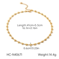 Dettaglio girocollo con maglie a cuore: lunghezza 41cm, larghezza 0,6cm, peso 14,4g - Choker a Maglie a Cuore(HC-N40671)