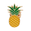 Cute pineapple enamel brooch in yellow and green with a polished golden alloy finish - Fresh Yellow Pineapple