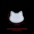 Cat head shape quicksand silicone mold for DIY crafts 57x49mm size LS#11 - Cat Head Quicksand Mold LS#11