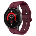 Sporty dark red silicone band and metal case for Samsung Galaxy Watch 5 Pro - watch5/5Pro / Burgundy