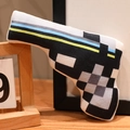 Weiches Plüschtier im Pixel-Stil in Pistolenform mit bunten Mustern für Kinder - 18cm / Schwarzes Handfeuerwaffen-Modell