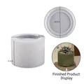 Silicone mold for DIY plant pots featuring geometric origami textures and 10.9cm diameter - Geometric Storage Box