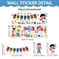 Buntes Willkommen zurück in der Schule Wandsticker Set mit Schulbus und Bleistift Banner - 90x30cm