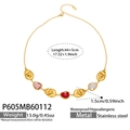 Gedetailleerde afmetingen voor waterdichte roestvrijstalen druppel hanger ketting - Rood (P605)
