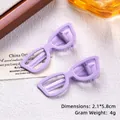 Pair of purple sunglasses-shaped hair clips with glossy finish for a trendy girls look - Light Purple