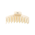 Creamy white 11cm matte plastic hair claw clip with durable metal spring for long hair - 11cm / Glossy Milky White / Bulk Packaging