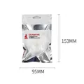 White plush heart powder puff with a delicate bow for setting makeup and baby powder - OPP Bag Packed/1pc / White