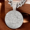 Silver Sun Round Single Pendant