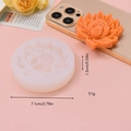 Lotusblumen Silikonform für handgefertigte Kerzen und Seife mit feinem Reliefmuster - Mittel (7.1cm)