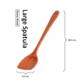 Ebony wood spatula 38.5cm long handle for non-stick pans with natural wood grain - 38.5cm*9.5cm