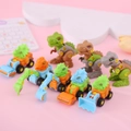 Mini auto giocattolo a frizione a forma di dinosauro e figurine per bambini gioco - Serie di Auto da Cantiere Dinosauro