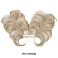 Chignon postiche bouclé Dirty Blonde avec peigne réglable pour un volume naturel - Or Foncé