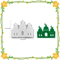 Moskee kasteel siliconen mal van 13,1x10,9cm voor doe-het-zelf hars en gips ambachten - Hol Huis 001 (Moskee Stijl) / Wit