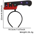 Halloween bloody cleaver headband with colorful LED lights, 22x19.5cm party accessory - Bloody Cleaver