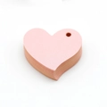 Pink heart-shaped gift tags with pearl finish and pre-drilled holes for Valentine decorations - Pink